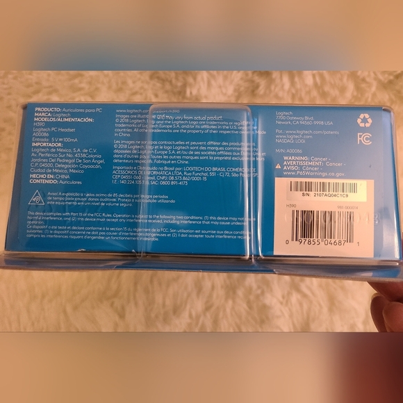 LOGITECH H390 Black Over the Ear Noise Canceling Headset USB Computer NEW - Picture 4 of 4